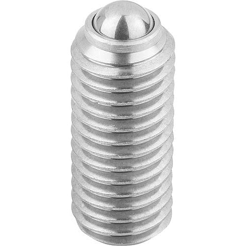 KIPP K0316.12 SPRING PLUNGER STANDARD SPRING FORCE D=M12 L=26, STAINLESS STEEL, COMP:BALL STAINLESS STEEL Online