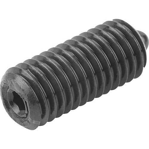 KIPP K0317.112 SPRING PLUNGER LIGHT SPRING FORCE D=M12 L=28, STEEL, COMP:PIN STEEL, PU=10 Fashion