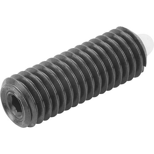 KIPP K0318.1A6 SPRING PLUNGER LIGHT SPRING FORCE D=5/8-11 L=32, STEEL, COMP:PIN POM, PU=10 on Sale