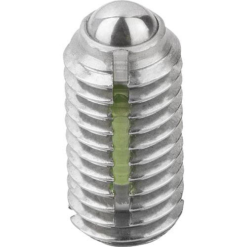 KIPP K0322.203 SPRING PLUNGER INTENSIFIED SPRING FORCE, WITH THREAD LOCK D=M03 L=7, STAINLESS STEEL, COMP:BALL STAINLESS Discount