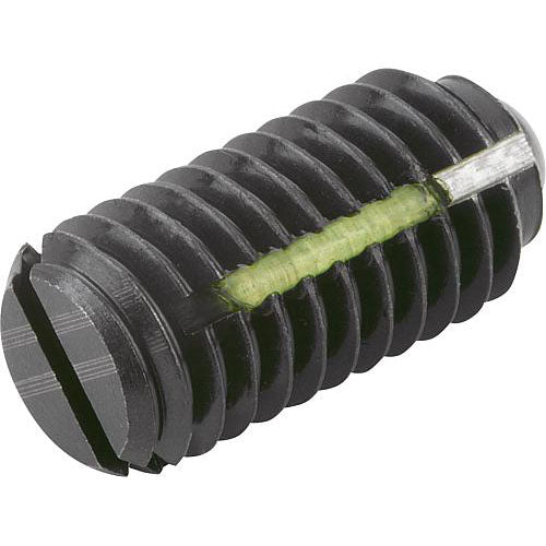 KIPP K0321.2A6 SPRING PLUNGER INTENSIFIED SPRING FORCE, WITH THREAD LOCK D=5/8-11 L=24, STEEL, COMP:BALL STEEL, PU=5 Hot on Sale