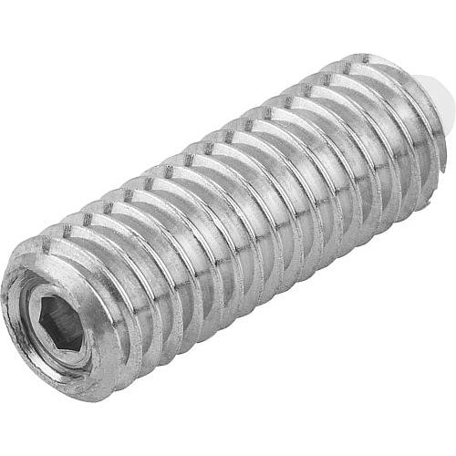 KIPP K0320.06 SPRING PLUNGER STANDARD SPRING FORCE D=M06 L=20, STAINLESS STEEL, COMP:PIN POM Online now