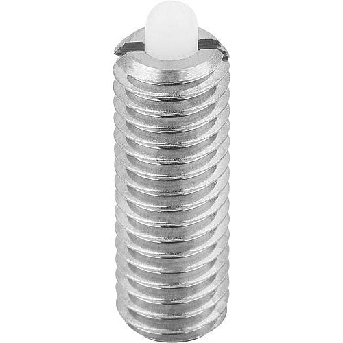 KIPP K0320.A6 SPRING PLUNGER STANDARD SPRING FORCE D=5/8-11 L=32, STAINLESS STEEL, COMP:PIN POM Supply