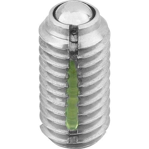 KIPP K0322.A5 SPRING PLUNGER STANDARD SPRING FORCE, WITH THREAD LOCK D=1/2-13 L=22, STAINLESS STEEL, COMP:BALL STAINLESS STEEL, PU=5 Online
