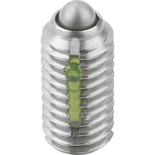 KIPP K0324.116 SPRING PLUNGER LIGHT SPRING FORCE, WITH THREAD LOCK D=M16 L=24, STAINLESS STEEL, COMP:PIN STAINLESS STEEL, PU=5 Hot on Sale