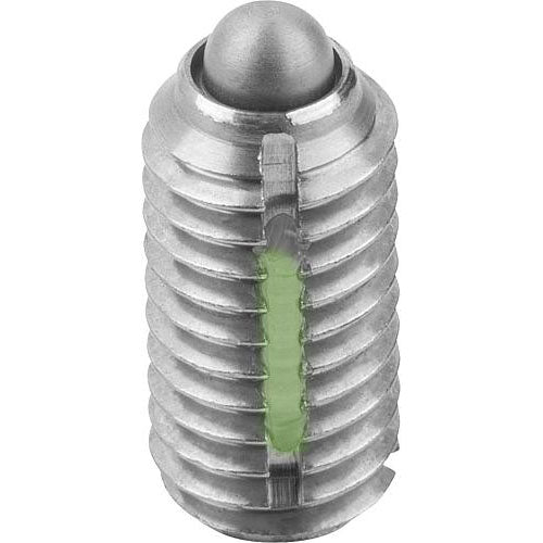 KIPP K0324.208 SPRING PLUNGER INTENSIFIED SPRING FORCE, WITH THREAD LOCK D=M08 L=16, STAINLESS STEEL, COMP:PIN STAINLESS Discount