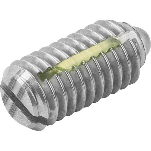 KIPP K0324.208 SPRING PLUNGER INTENSIFIED SPRING FORCE, WITH THREAD LOCK D=M08 L=16, STAINLESS STEEL, COMP:PIN STAINLESS Discount