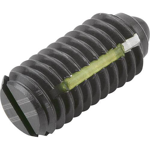 KIPP K0323.205 SPRING PLUNGER INTENSIFIED SPRING FORCE, WITH THREAD LOCK D=M05 L=12, STEEL, COMP:PIN STEEL, PU=10 Hot on Sale
