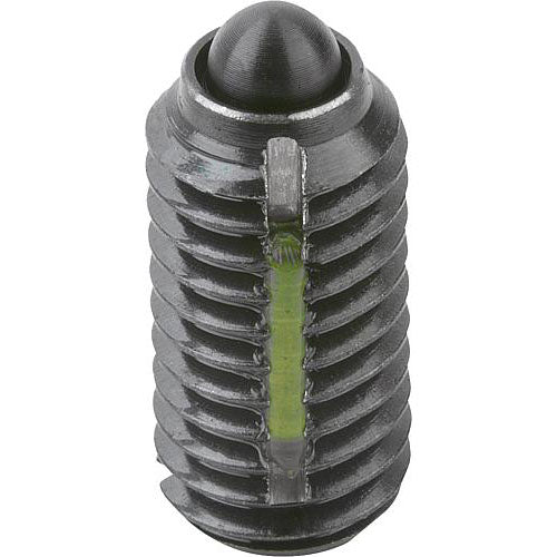 KIPP K0323.1A1 SPRING PLUNGER LIGHT SPRING FORCE, WITH THREAD LOCK D=10-32 L=12, STEEL, COMP:PIN STEEL, PU=10 Fashion