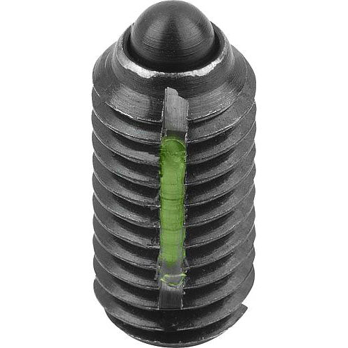 KIPP K0323.AE SPRING PLUNGER STANDARD SPRING FORCE, WITH THREAD LOCK D=8-32 L=9, STEEL, COMP:PIN STEEL, PU=10 Sale