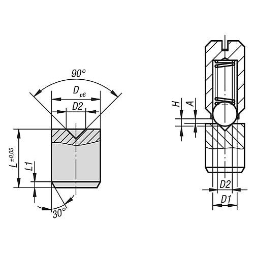 KIPP K0332.10040 LOCATOR, D=10, D2=4, L=12, FREE-CUTTING STEEL, PU=1 Sale