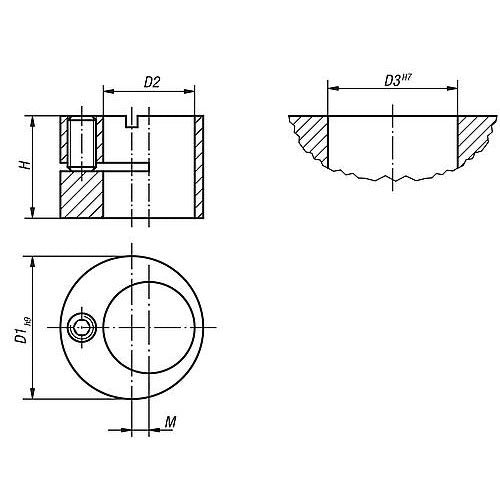 KIPP K0369.180CP HOLDER ECCENTRIC D1=3/4, D2=1/2 STEEL Sale