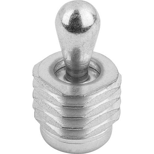KIPP K0371.1050X27 LATERAL SPRING PLUNGER SPRING FORCE, WITH THREADED SLEEVE WITHOUT SEAL, D=M12 L=26,5, STEEL, COMP:STEEL Online Sale