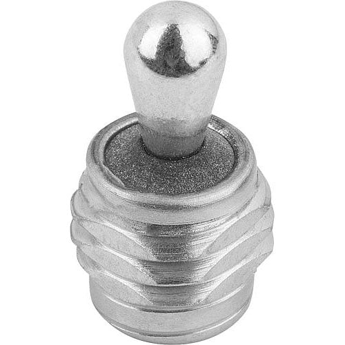 KIPP K0371.3100X27 LATERAL SPRING PLUNGER SPRING FORCE, WITH THREADED SLEEVE W. SEAL, D=M12 L=26,5, STEEL, COMP:STEEL Online now