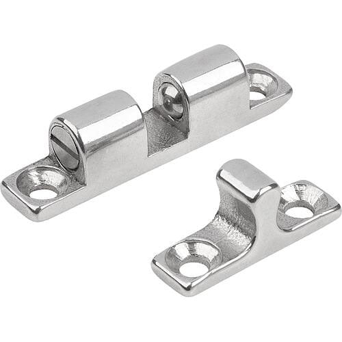 KIPP K0583.432 DOUBLE BALL CATCH, L=43, B=8, H=10, A=35, STAINLESS STEEL 1.4401 BLASTED, COMP:BALL STAINLESS STEEL Discount
