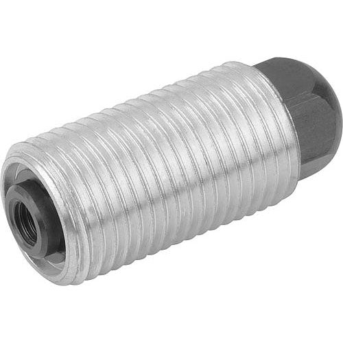 KIPP K0977.2116 SPRING PUSH-PULL PLUNGER SPRING FORCE, WITH ROTATION LOCK D=M16X1,5 L=28, FORM:H, STEEL, COMP:PIN STEEL Hot on Sale