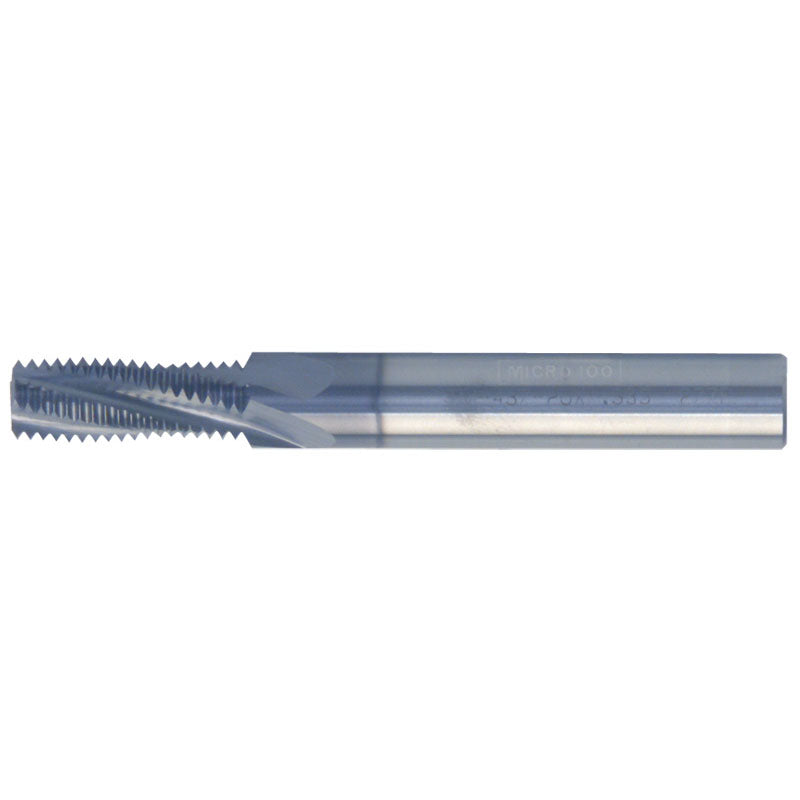 Micro 100 GE45TM18NPTX 1/4 & 3/8 NPT – 18 Helical FL AlTiN Thread Mill – Pipe Thread Hot on Sale