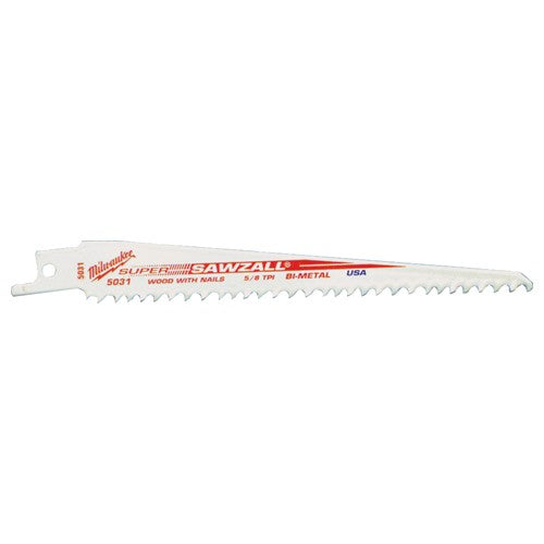 Milwaukee PD5048005026 5/8T 9" Sawzall Blade Pack of 5 Fashion