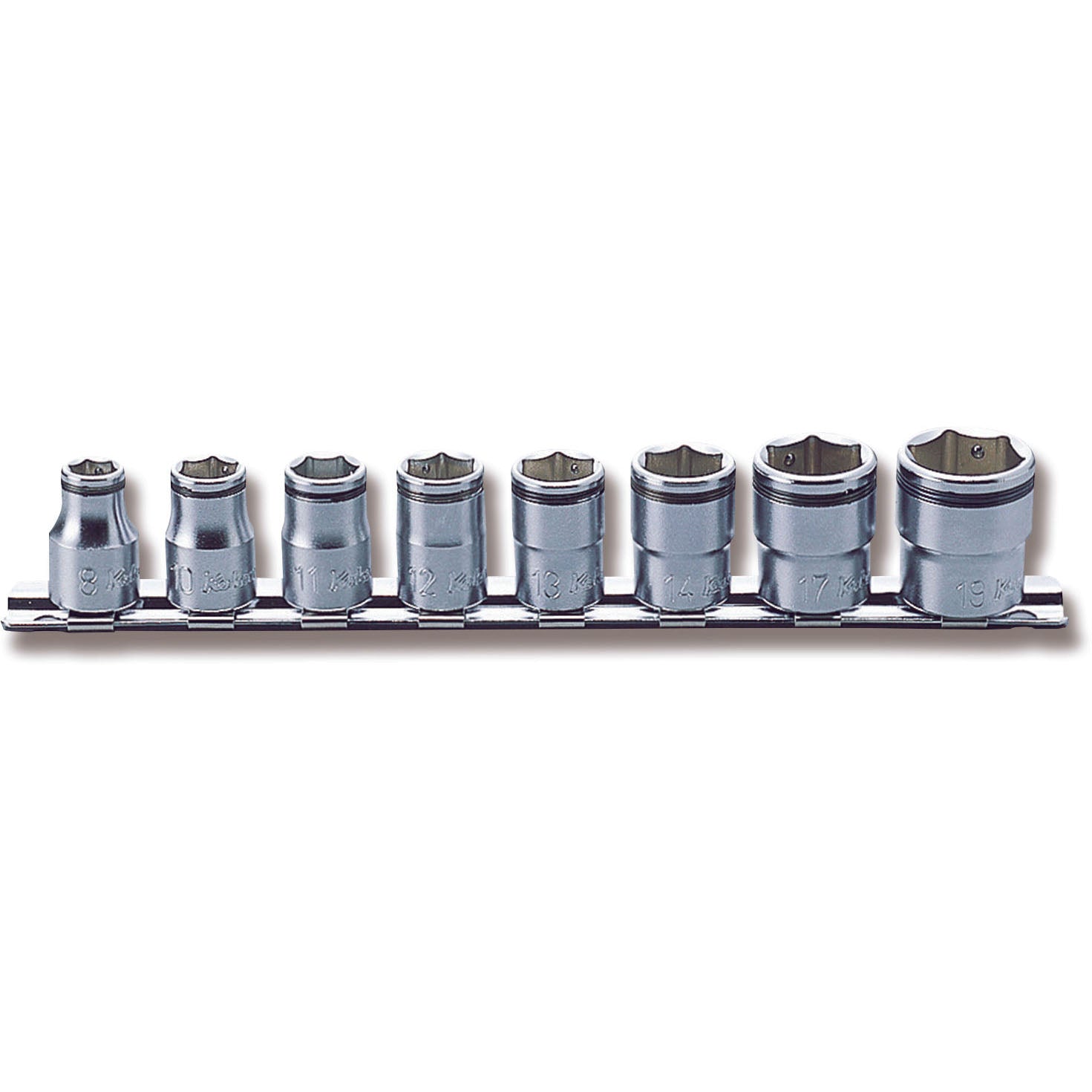 Ko-ken RS3450M/8 3/8 Sq. Dr. Socket set  8mm-19mm Nut Grip 200mm  8 pieces Sale