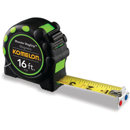 Komelon MZ557116 1"WX16′ L BLACK/GREEN TAPE MEASURE Fashion