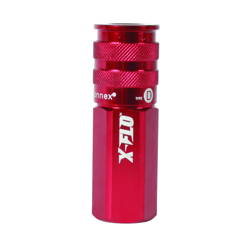 Legacy LX55A73610DX Model A73610DX – Industrial Type D–3/8 Female NPT – Red Anodized – ColorConnex X-Flo Coupler Online now