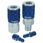 Legacy LX55A72420C Model A72420C–1/4" Body x 1/4" NPT Male (1 piece) – Blue Automotive Coupler Online now