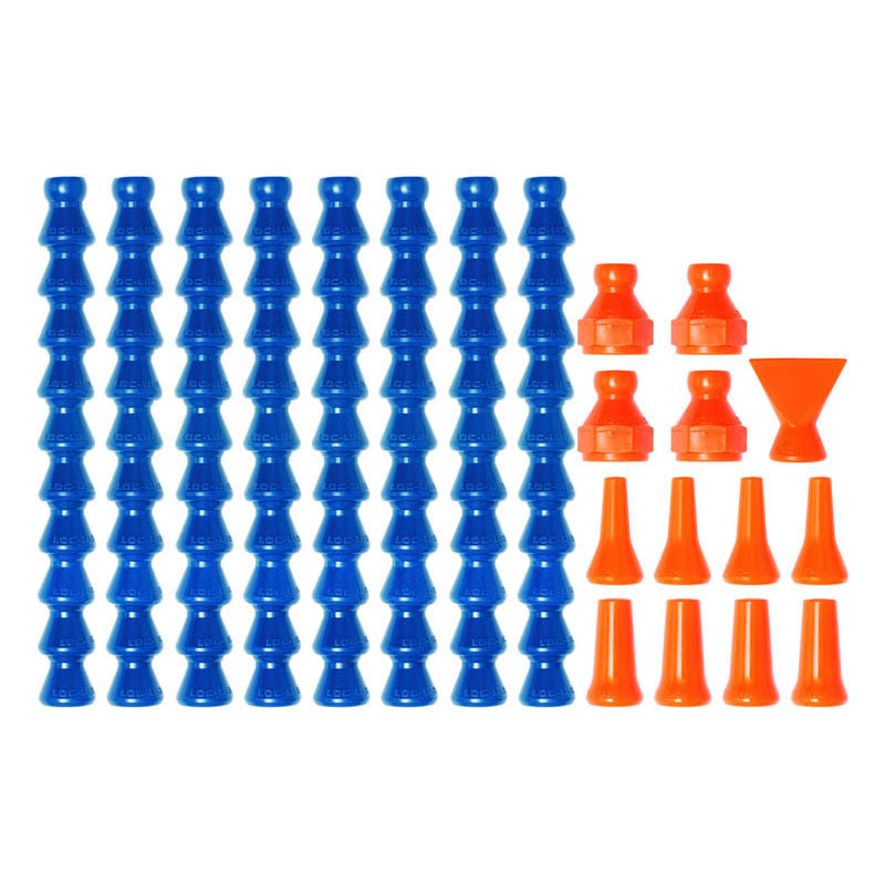 Loc-Line LV5540452 Coolant Hose System Assortment – 1/4″ Inside Diameter System-1/4″ Flared Tubing Replacement Pack Contains Hose Segments-5-3/4 (8 pcs), Flare Nut Adapters-3/8 (4 pcs), Nozzles-1/4 (4 pcs) 1/8 (4 pcs), Flare Nozzle-1″ (1 pc) Hot on Sale