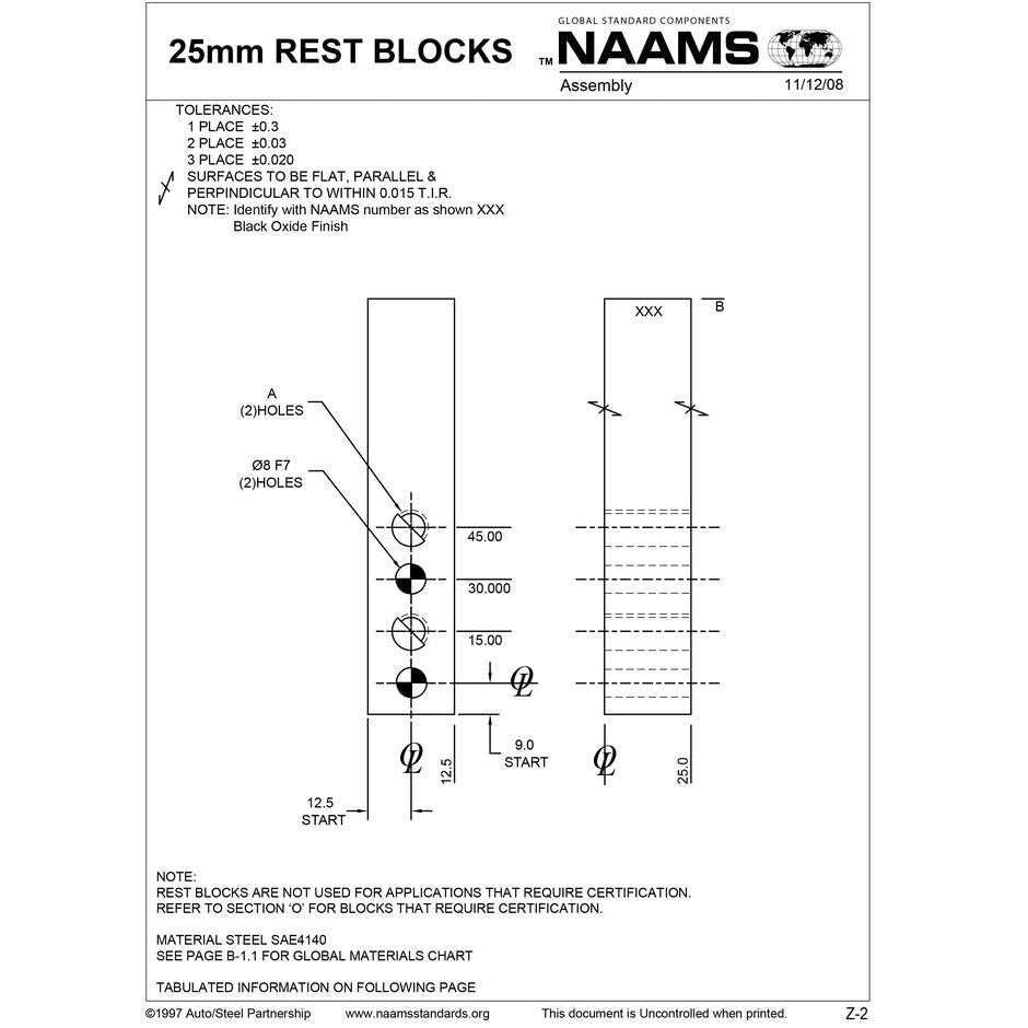 NAAMS 25mm Rest Block ARB501 Online now