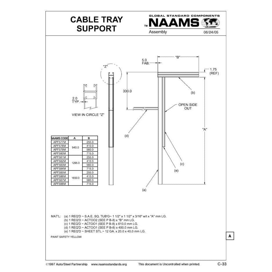 NAAMS Cable Tray APF585M Online Sale