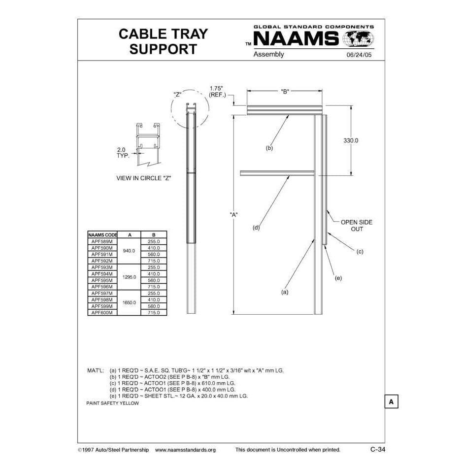 NAAMS Cable Tray APF598M Sale