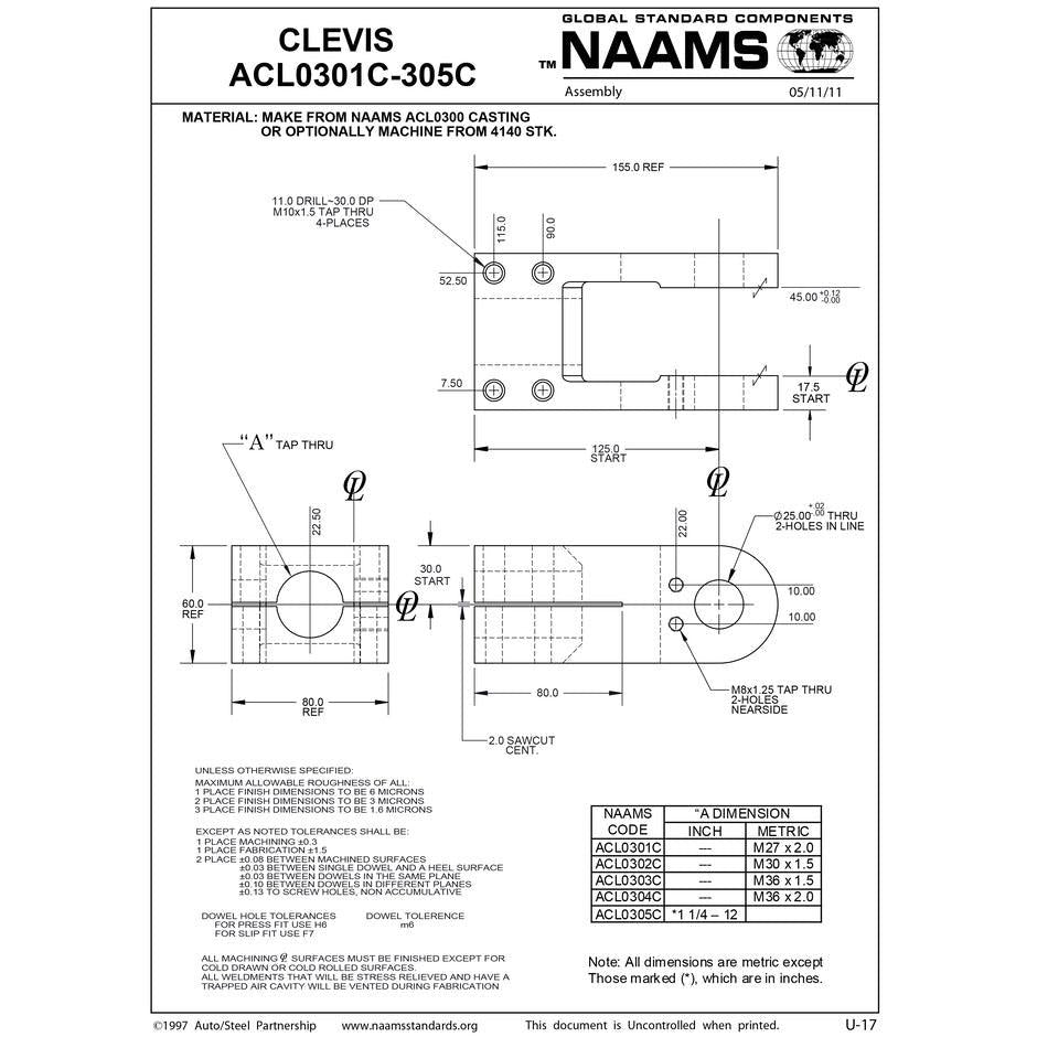 NAAMS Clevis ACL0302C Online Sale