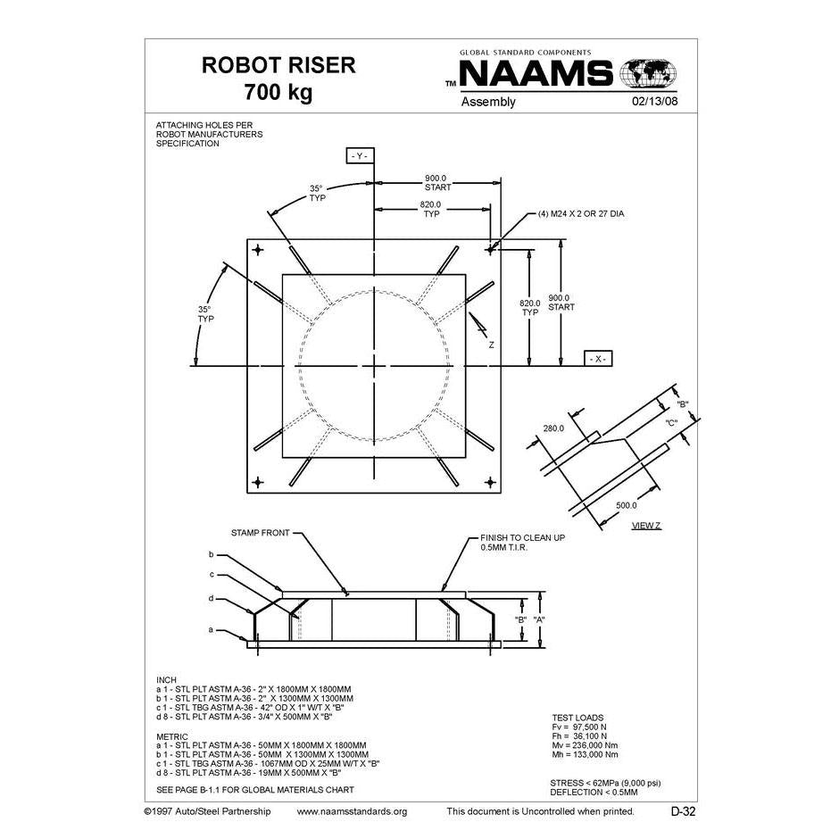 NAAMS Base Robot Riser ARR730 Online Hot Sale