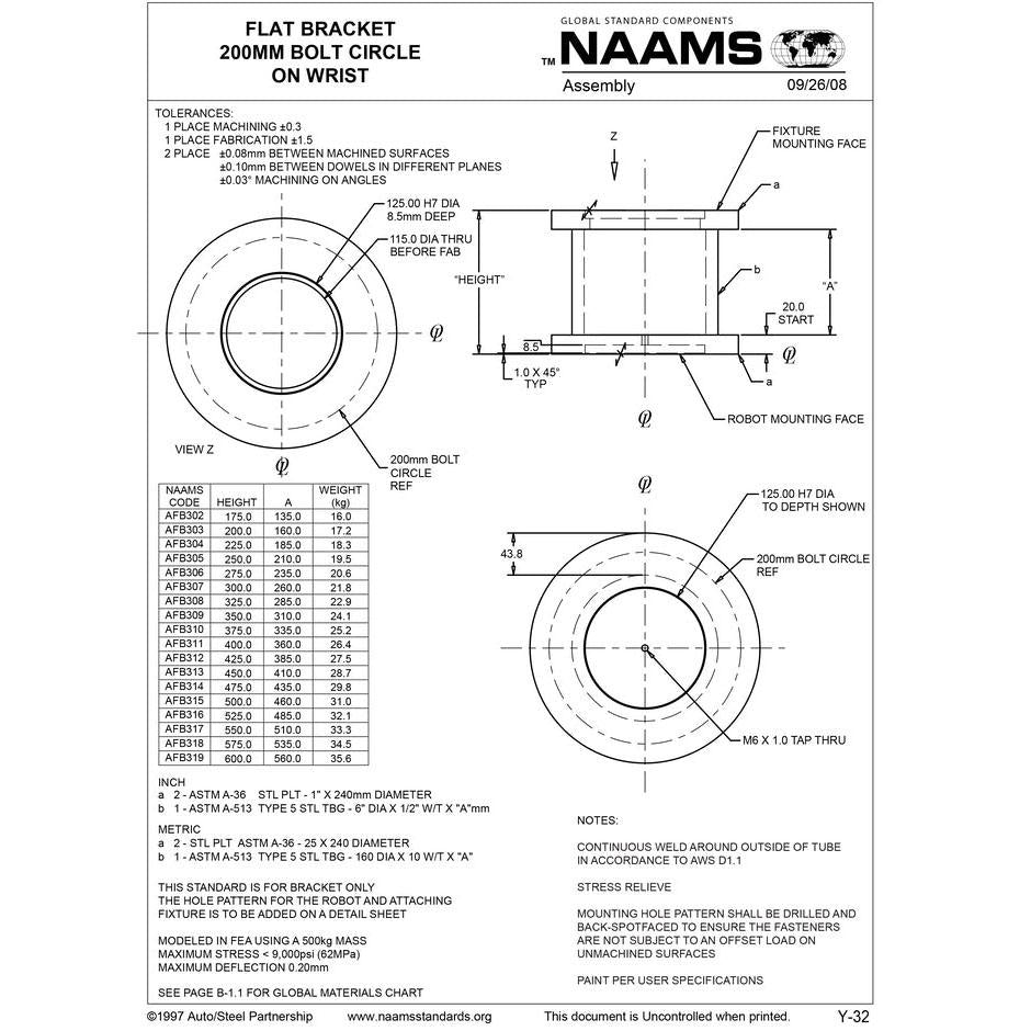 NAAMS Flat Bracket AFB317 Online now
