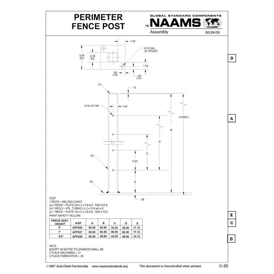NAAMS Fence Post APF026 Online Sale