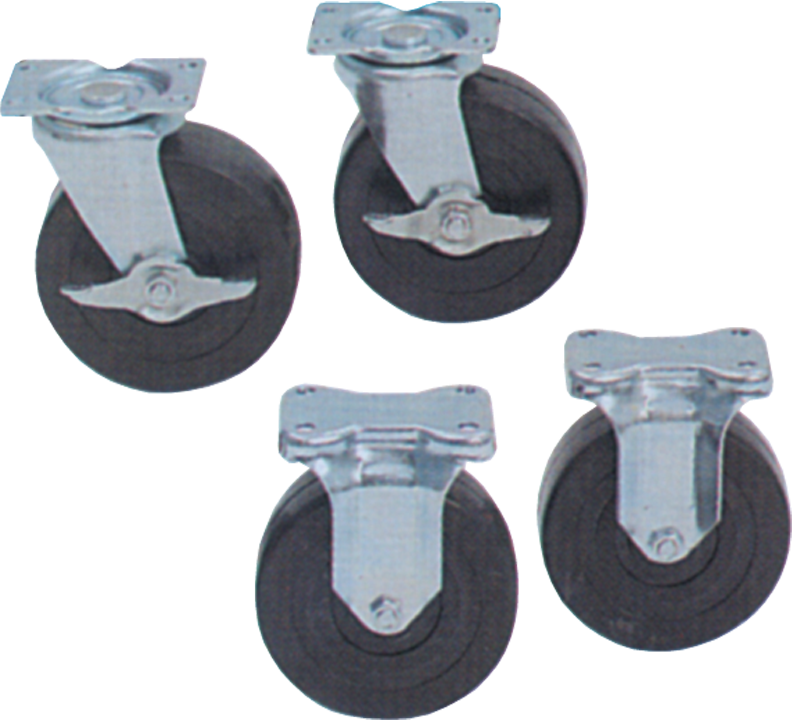 Kennedy RX5580837 5" Diameter – Rubber – Roller Cabinet Caster Set–2 Swivel, 2 Fixed Wheels – Model 80837 Sale