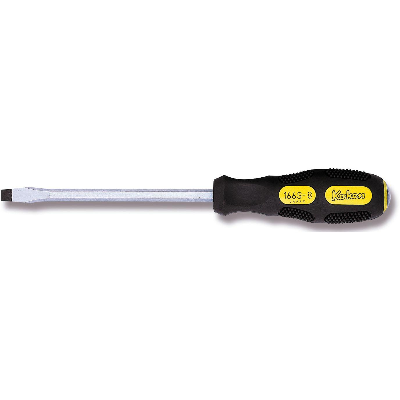 Ko-ken 166S-8 Screwdriver Slotted 8mm  Length 270mm Blade Through type Supply