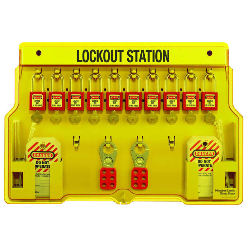 Master Lock KP901483BP410 Padllock Wall Station – 15 1/2" x 22" x 1 3/4" – With (10)” xenoy Padlocks Online Hot Sale