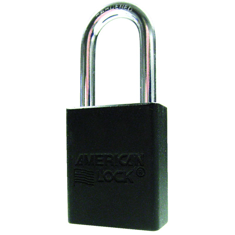 Master Lock KP90A1106BLK Aluminum Padlock 1 1/2" Body Width; Keyed: Different; Black Hot on Sale