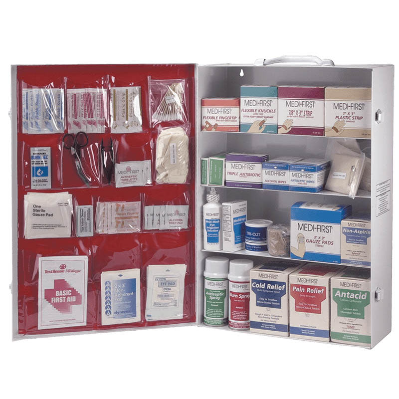 Medi First KB78734M1 First Aid Kit – 4-Shelf Industrial Cabinet Online Hot Sale