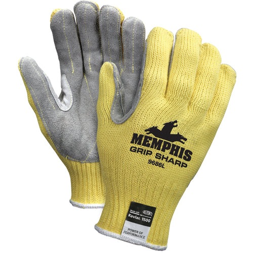 Memphis KB519686XL MCR Safety Cut Pro Gloves – 7 Gauge Kevlar Shell – Leather Palm – Size X-Large Hot on Sale