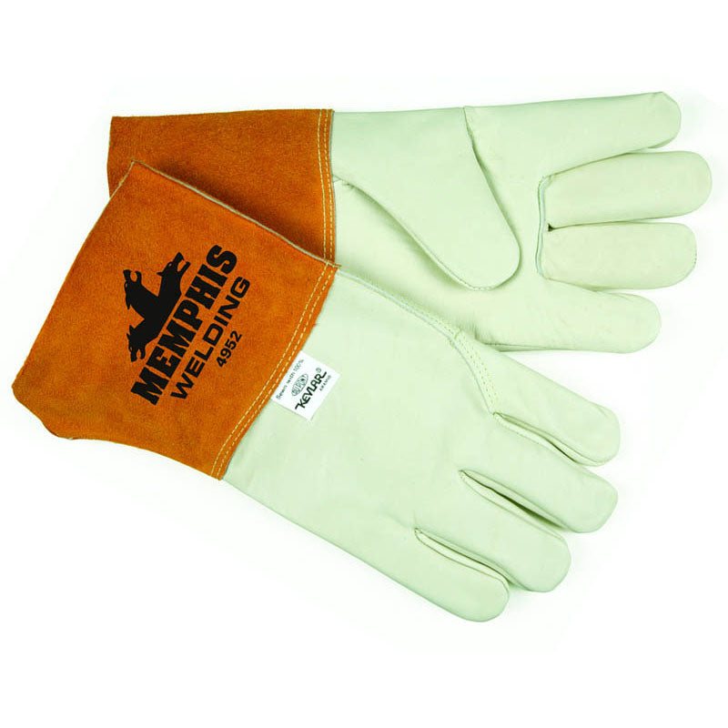 Memphis KB514952L Leather / Kevlar 4952 Mig/Tig Welders Gloves – Size Large Hot on Sale