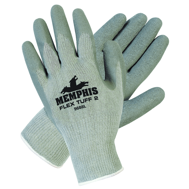 Memphis KB519688M MCR Safety NXG Gloves -10 Gauge Cotton / Polyester Shell – Latex Palm and Fingers – Size Medium Supply