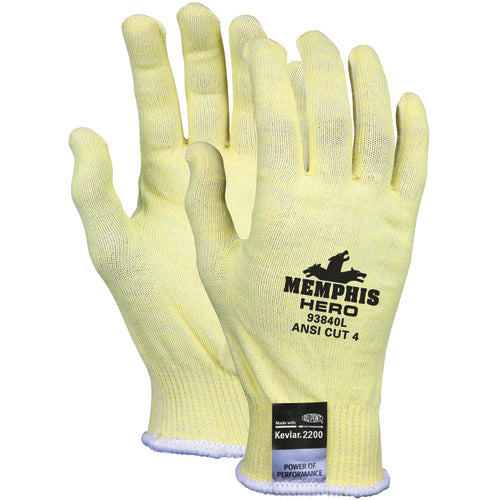 Memphis KB5193840L MCR Safety Cut Pro Hero Gloves – 13 Gauge Kevlar / Stainless Steel / Spandex – Uncoated Fiber – Size Large Online now