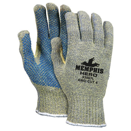 Memphis KB5193867XL MCR Safety Cut Pro Hero Gloves – 7 Gauge Kevlar / Stainless Steel / Nylon – PVC Dots Palm Side – Size X-Large Online Sale