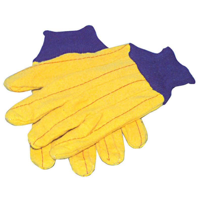 Memphis KB51CF 8 oz White Canvas Gloves – Clute Pattern – Regular Weight – Knit Wrist – Straight Thumb – Size Large Supply
