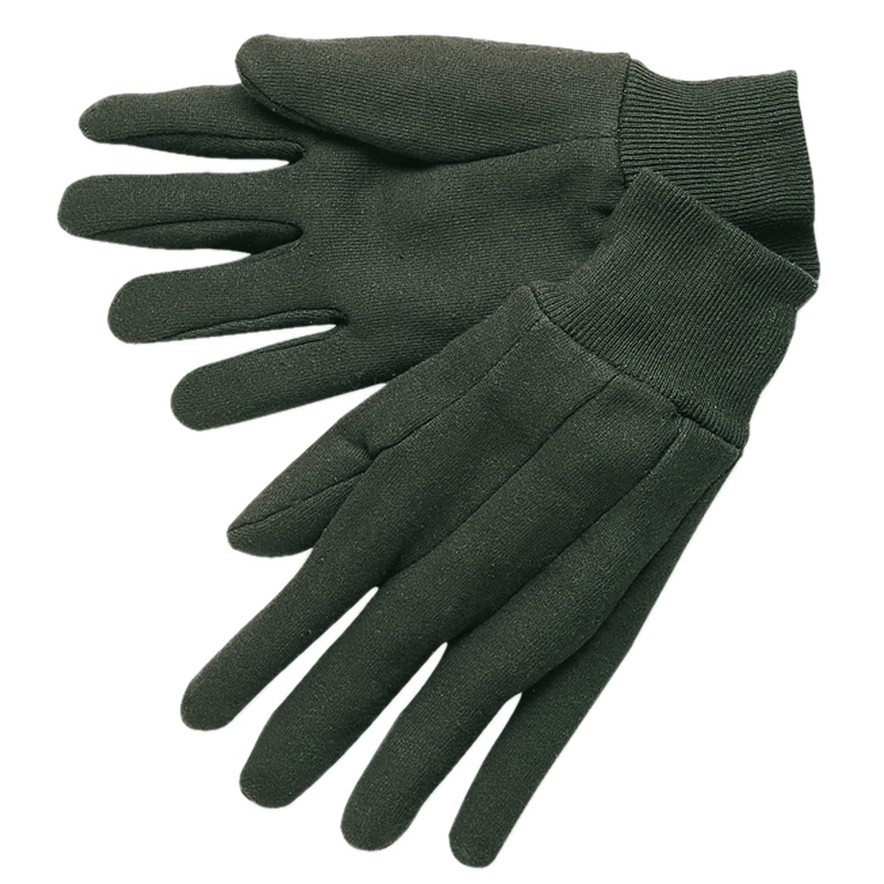 Memphis KB51BJ Brown Jersey Gloves – Clute Pattern with Knit Wrist – Cotton/Polyester Blend – Size Large Online now