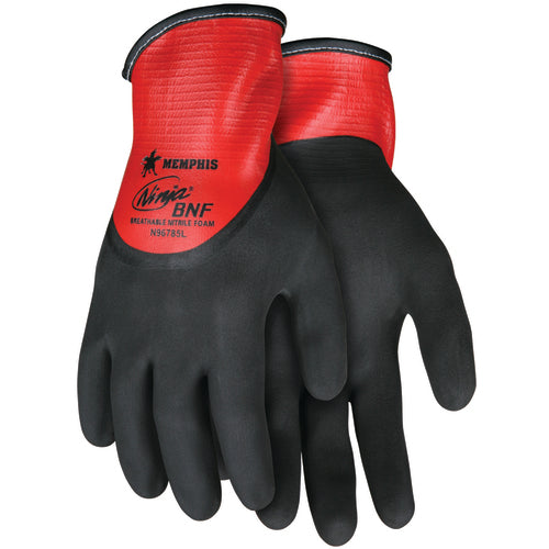 Memphis KB51N96785XL Ninja BNF Gloves with NFT Coating – 18 Gauge Nylon/Spandex – Full Nitrile Dip – Second Coating BNF – Size X-Large Sale