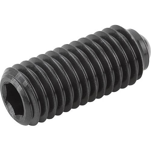 KIPP K0315.2A3 SPRING PLUNGER INTENSIFIED SPRING FORCE D=5/16-18 L=18, STEEL, COMP:BALL STEEL, PU=25 Online now