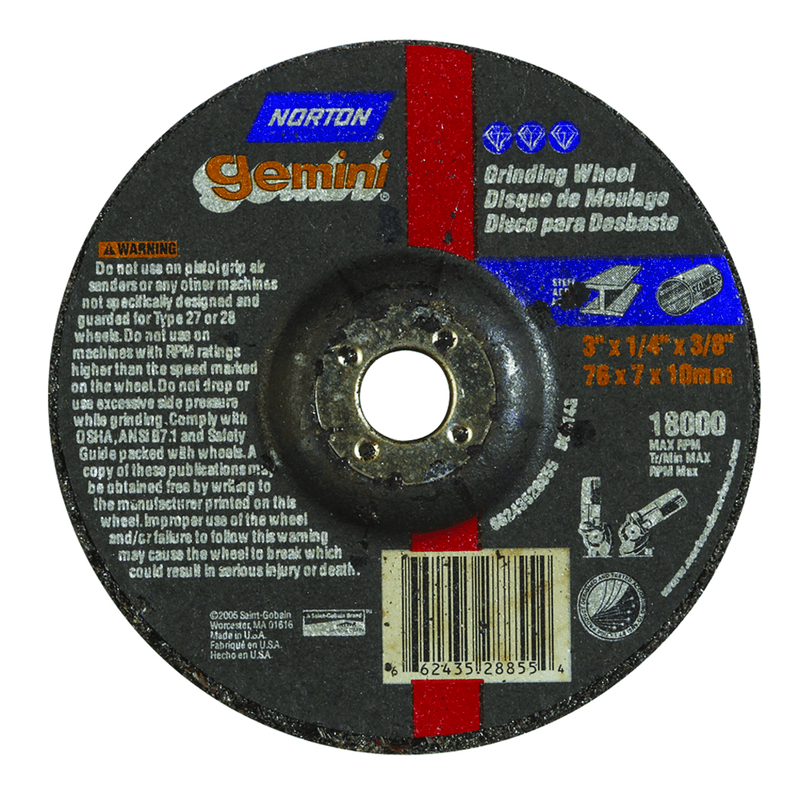 Norton Abrasives MH60070039207 7 x 1/8 x 7/8″ – Aluminum Oxide Gemini-Notcher – Depressed Center Wheel Online Sale