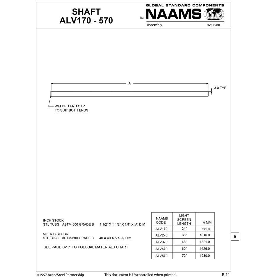 NAAMS Shaft ALV470 on Sale